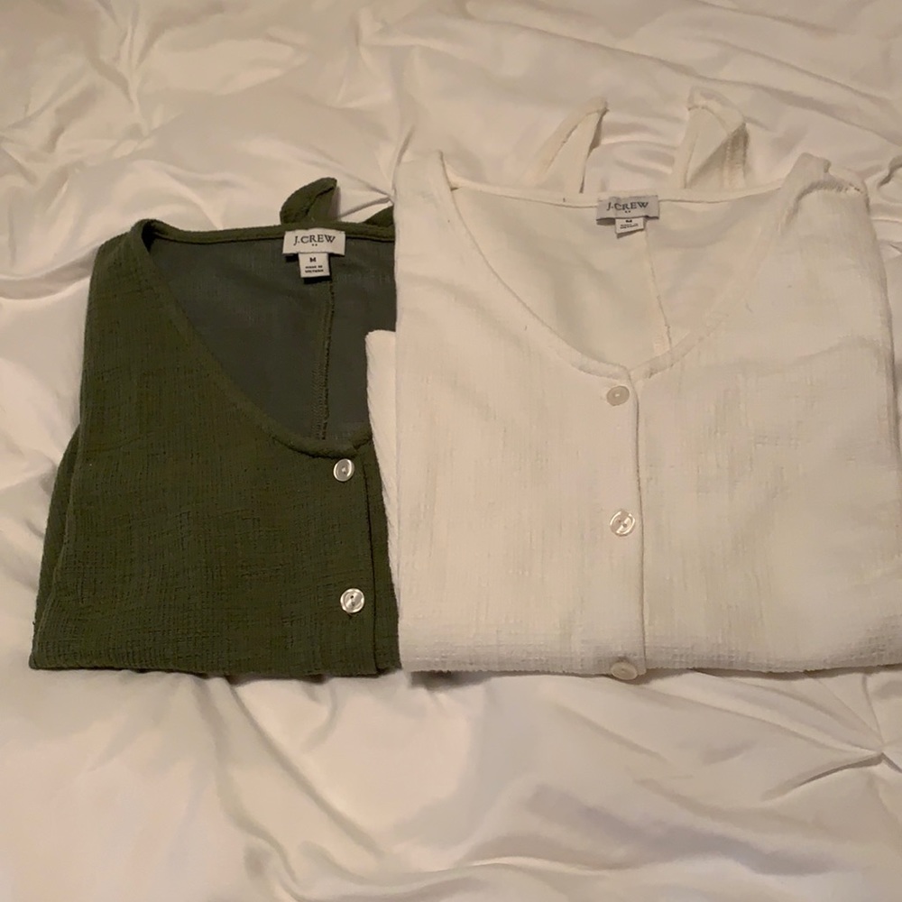 J.Crew Factory Button Down Front Tie at Waist